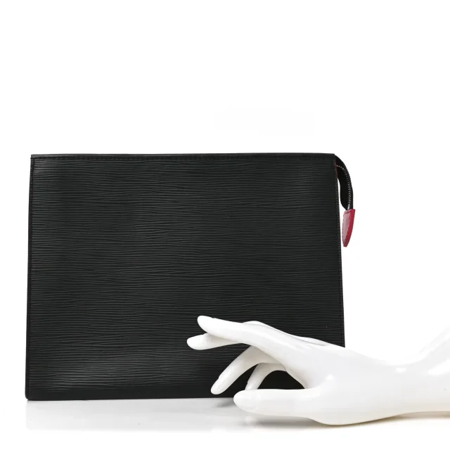 Louis Vuitton Epi Toiletry Pouch 26 Black Pink in Black Leather from FASHIONPHILE, photo 2 of 8