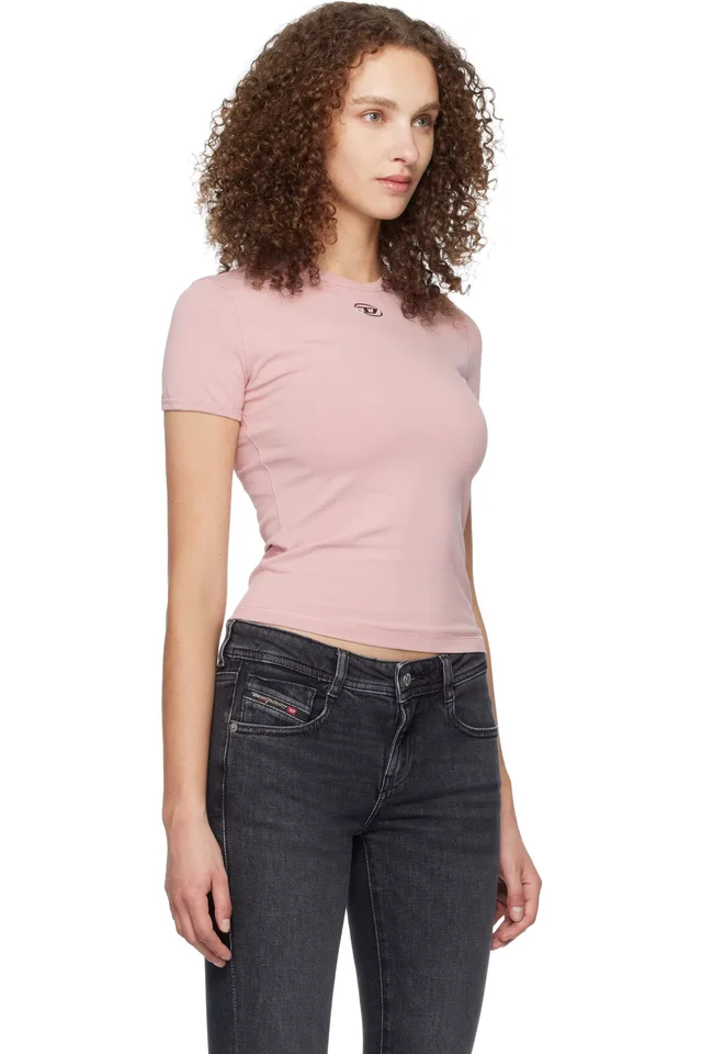 Diesel Pink T-Uncutieslong-Od T-shirt, photo 2 of 4 from SSENSE
