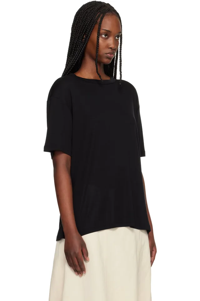 Studio Nicholson Black Rond T-shirt, photo 2 of 4 from SSENSE