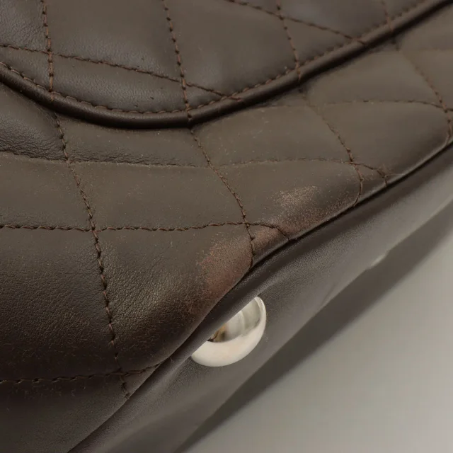 Chanel tote bag L, brown, made around 2005 in Brown Lambskin from VINTAGE QOO TOKYO, photo 13 of 19
