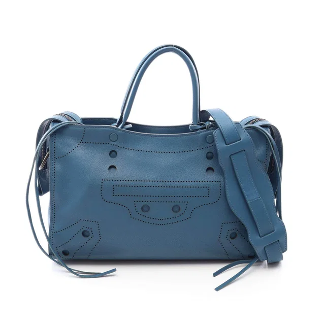 Balenciaga Blackout City S 2way handbag in Leather from LuxUness