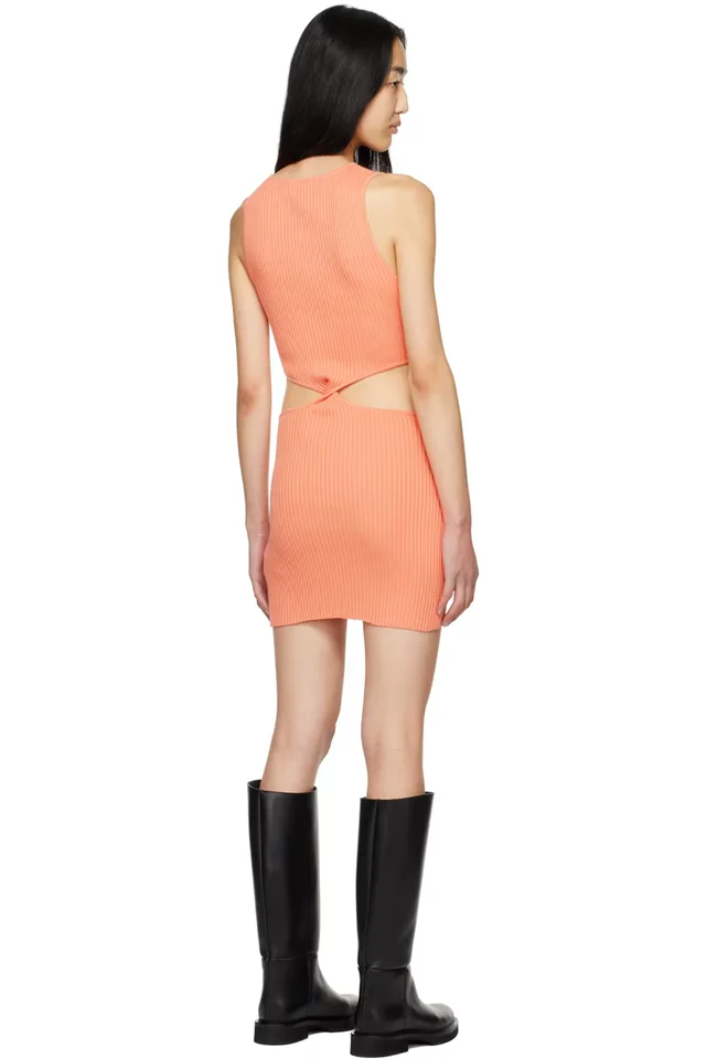 ANNA QUAN Orange Lottie Minidress, photo 3 of 4 from SSENSE