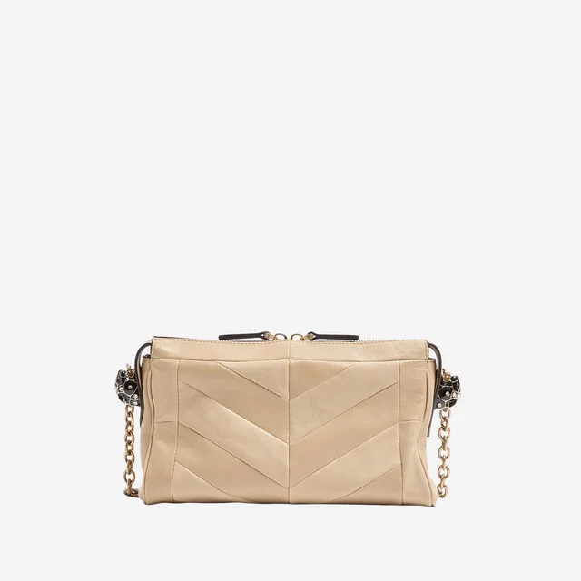 Valentino Garavani Panthea Shoulder Bag — Beige Leather in Beige Leather from HEWI
