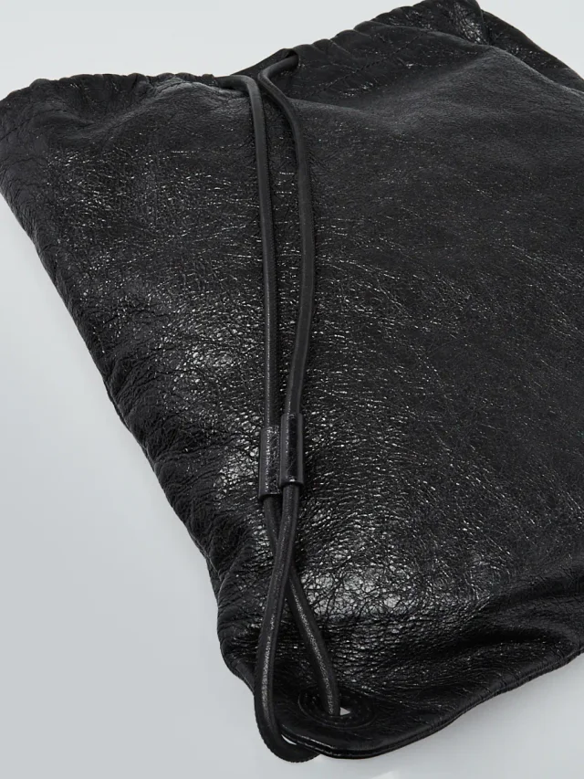 Balenciaga Arena Drawstring Backpack Bag in Black Leather from Yoogis, photo 7 of 10