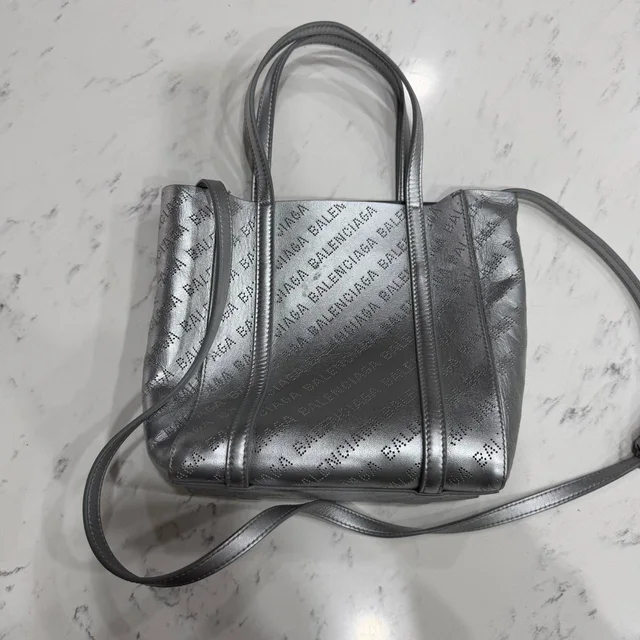 Balenciaga Women's Bag - Silver in silver|gray from Depop, photo 1 of 1