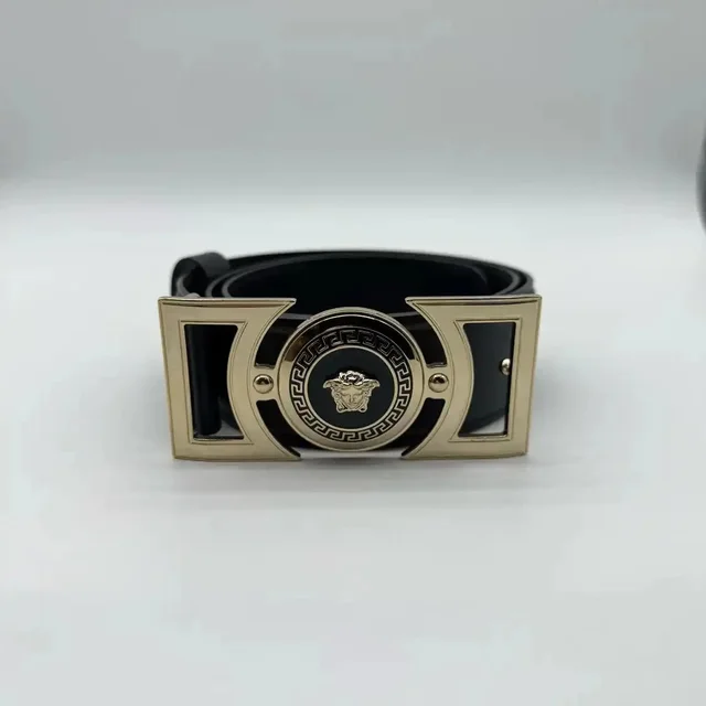 Versace Cowhide Leather Pin Buckle Women's Belt Long 105 Cm Wide 3.8 Cm in black Leather from Grailed