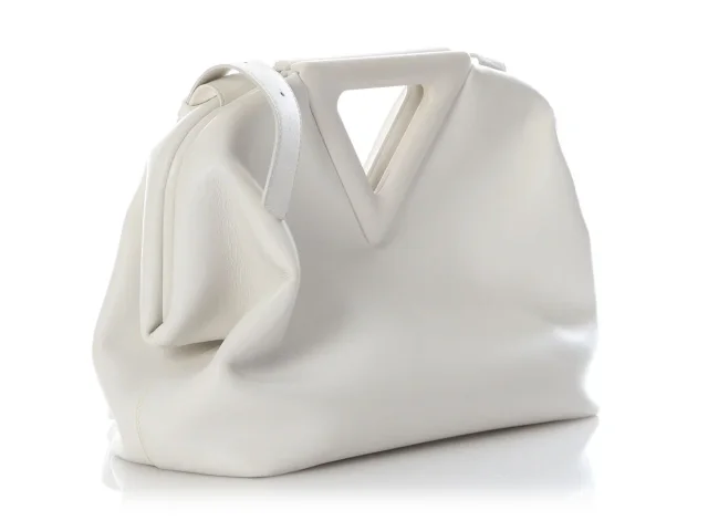 Bottega Veneta White Calfskin The Point Bag in White Calfskin from Ann's Fabulous Finds, photo 5 of 9