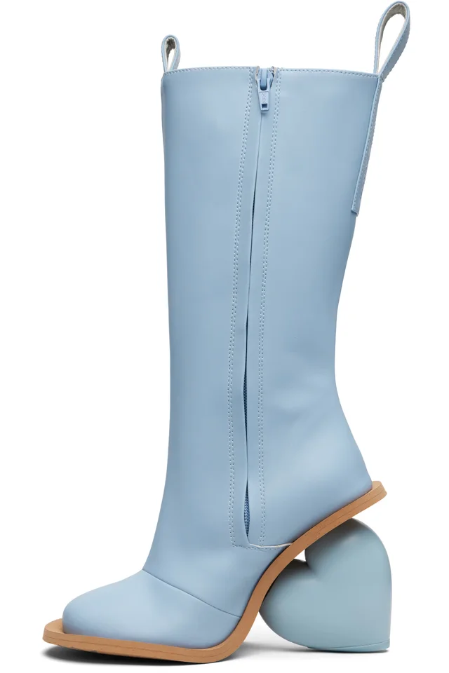 YUME YUME SSENSE Exclusive Blue Love Tall Boots, photo 3 of 5 from SSENSE