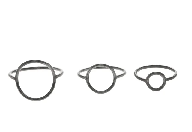 Maria Black Monocle Ring, Oxidized Silver from Cultstatus, photo 1 of 1