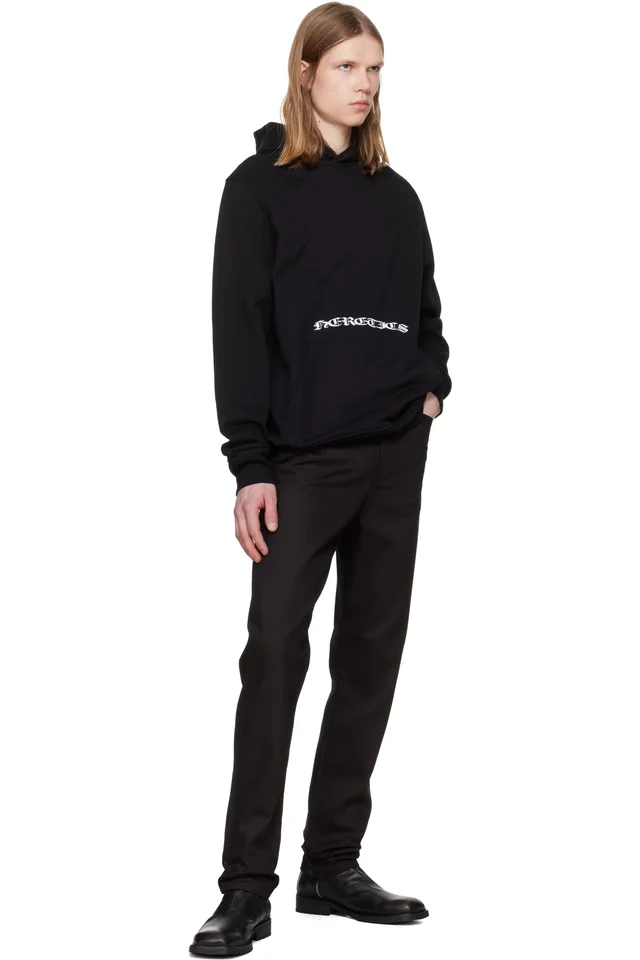 JKEEFER Black 'Heretics Flag' Hoodie, photo 4 of 4 from SSENSE