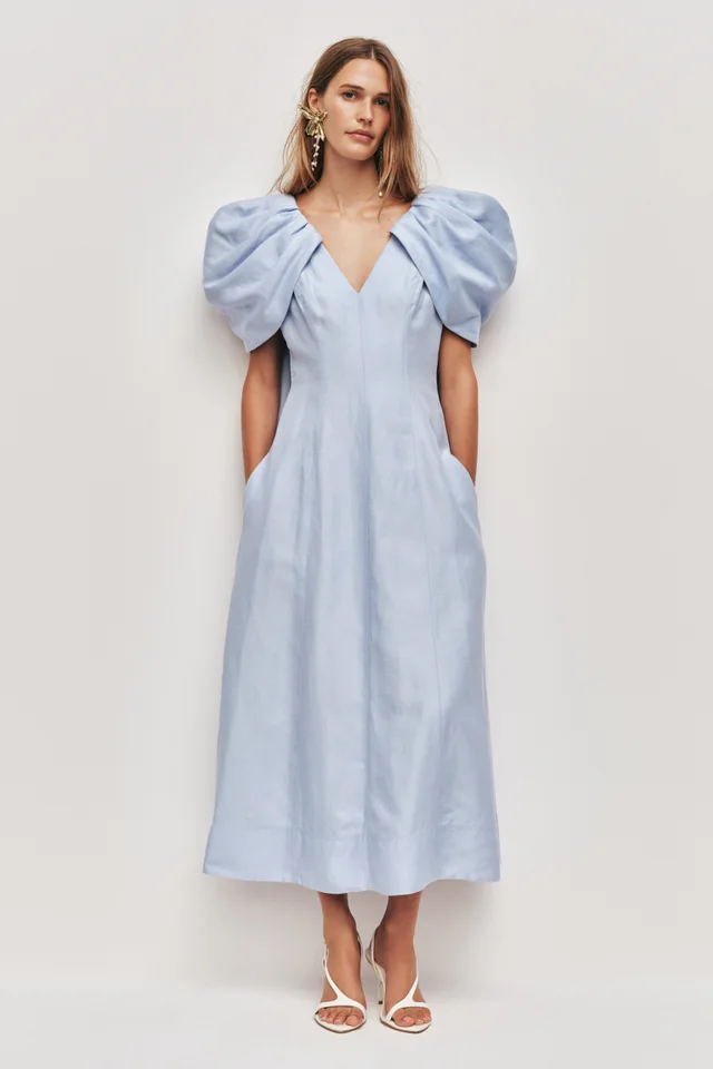 AJE Bisou Midi Dress in Blue from Aje, photo 1 of 1