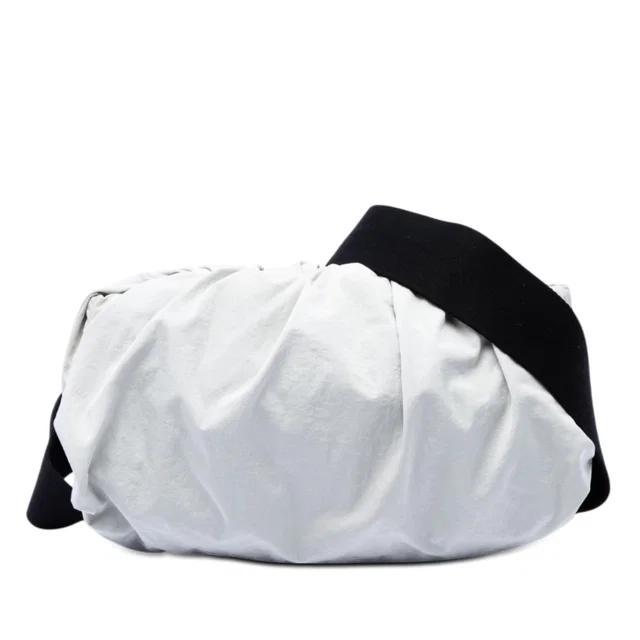 White Bottega Veneta Nylon The Body Pouch Crossbody in White Nylon from Designer Revival