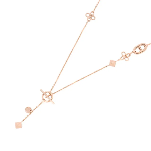 Hermès Necklace Ronde Multi LG 18K Pink Gold in Pink from The Reluxe