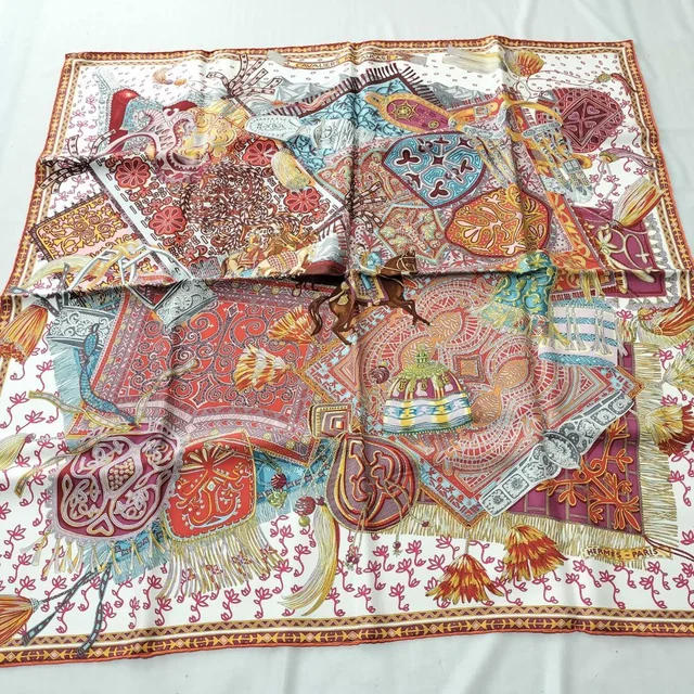 Hermès Carre 90 Cavaliers du Caucase Knights of the Caucasus Scarf in Silk from The Reluxe