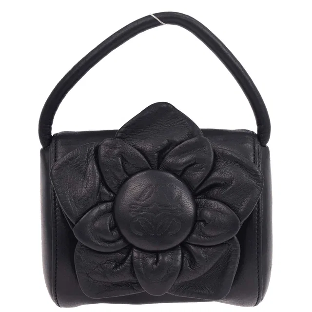 Loewe Navy Leather Handbag in Navy Leather from AMORE Vintage Tokyo