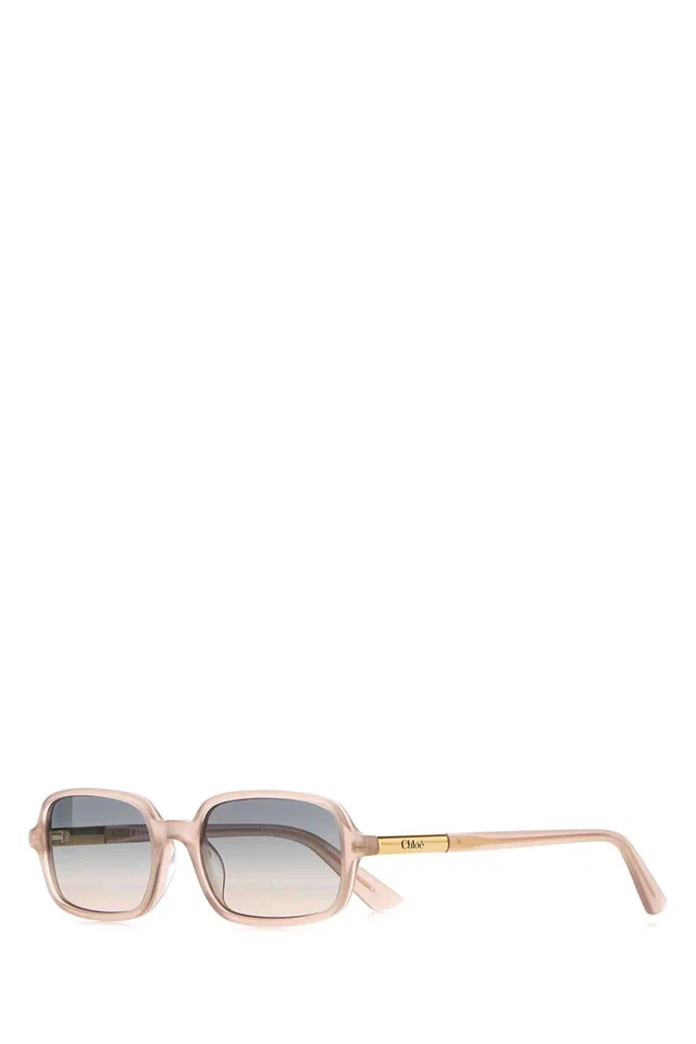 Chloé Ch0363s005 Oversized Acetate Frame Sunglasses — Beige Exterior in Beige from HEWI