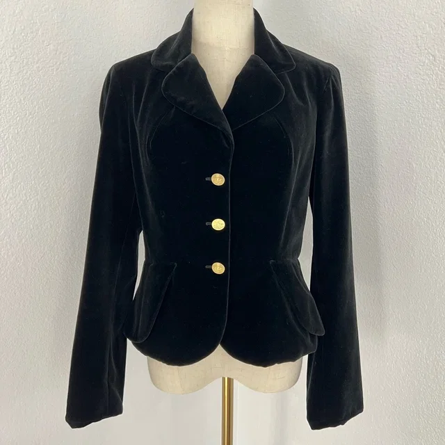 Vivienne Westwood Vintage 1990s Bettina Jacket Black Velvet Blazer in black Velvet from Poshmark