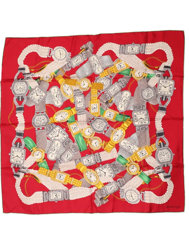 Must de Cartier Le Temps Silk Scarf in Silk from A Retro Tale, photo 2 of 2