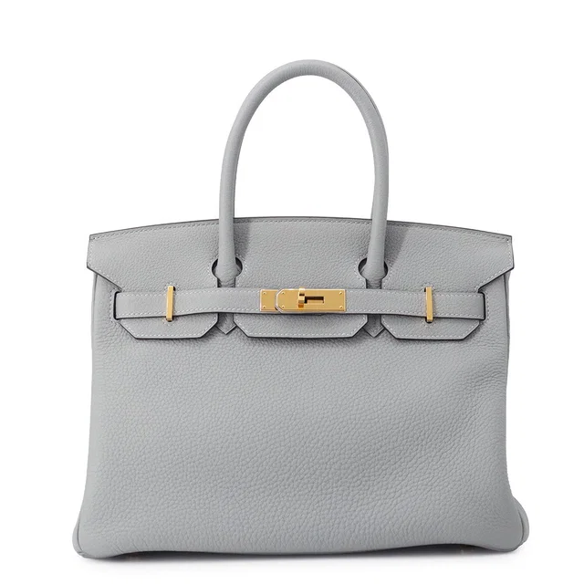 Hermès Birkin Blue Gacier Togo Leather Size 30 in Blue Togo leather from GALLERY RARE