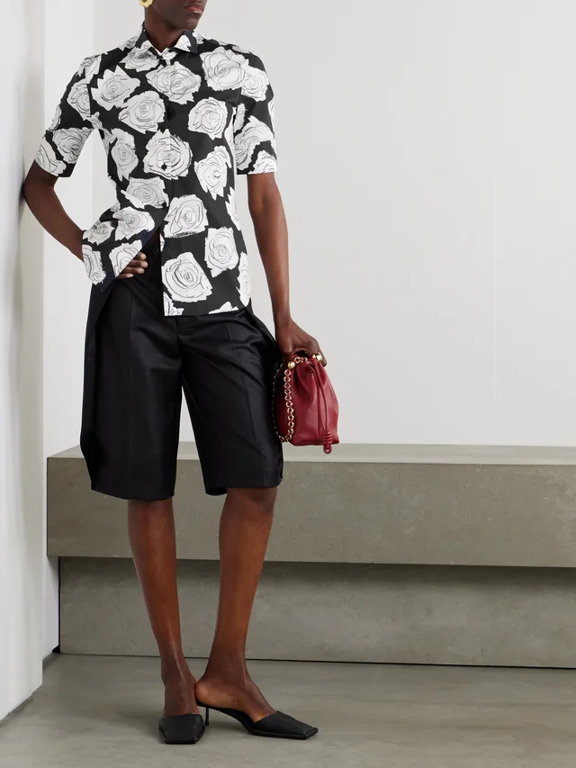 MARNI Floral-print cotton shirt in Black, photo 2 of 2 from NET-A-PORTER (Canada)