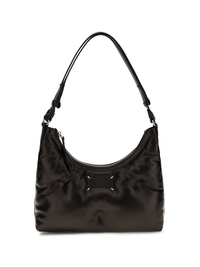 Maison Margiela Quilted Lambskin Shoulder Bag — Black Lamb Ovis Aries in Black Lambskin from HEWI