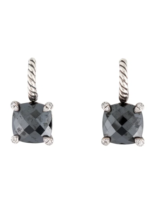 David Yurman Hematine & Diamond Chatelaine® Drop Earrings in multicolor from The RealReal