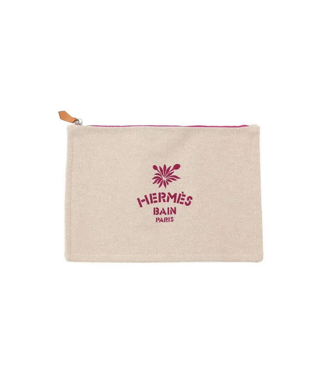 Hermès Bain Paris Pouch in Canvas from A Retro Tale, photo 3 of 4