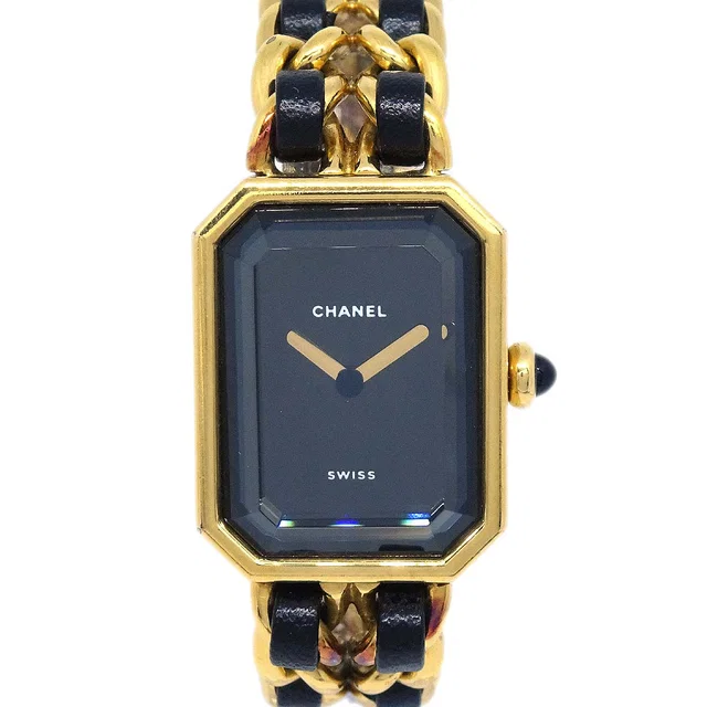 Chanel Premiere Watch Gold #S in Gold Leather from AMORE Vintage Tokyo