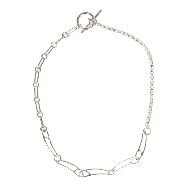 Hermès Chaine D'Ancre Punk Medium Necklace Sterling Silver in Silver from Madison Avenue Couture