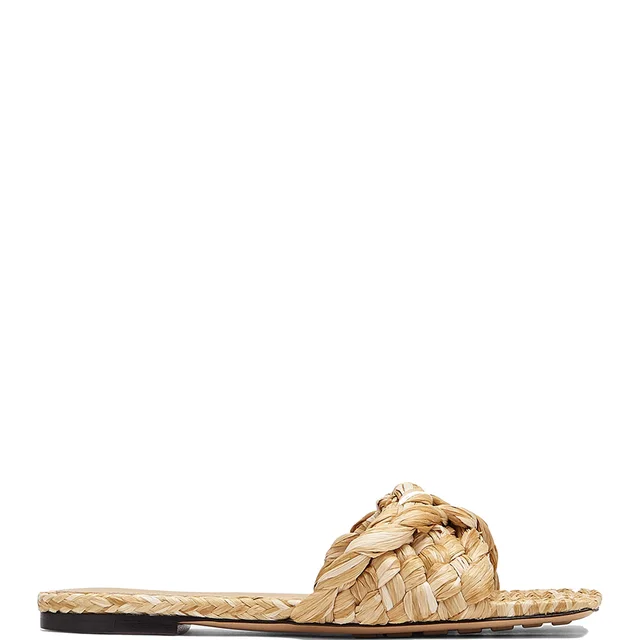 Bottega Veneta Twisted Rafia Flat Slide, Macadamia from Cultstatus, photo 1 of 1