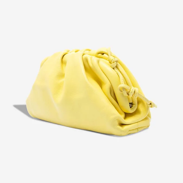 Bottega Veneta Pouch Mini Lamb Yellow in Yellow Lambskin from SACLÀB, photo 3 of 6