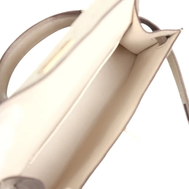 Hermès Special Order (HSS) Kelly Sellier 20 Beton, Gris Tourterelle Ostrich Permabrass Hardware in Grey Ostrich from Madison Avenue Couture, photo 8 of 8