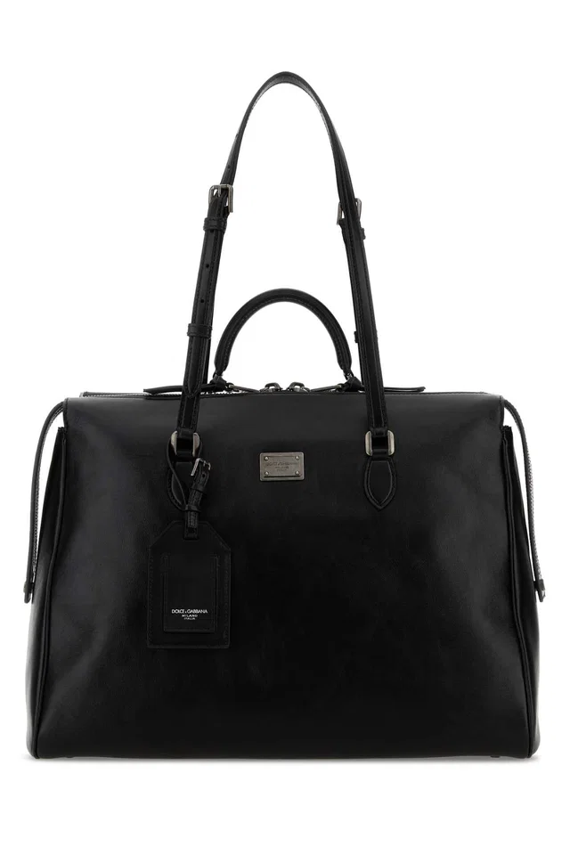 Dolce & Gabbana Vittoria Shoulder Bag — Black in Black Calfskin from HEWI