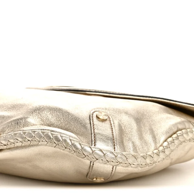 Gucci Metallic Calfskin Medium Britt Tassel Shoulder Bag Platinum in Calfskin from FASHIONPHILE, photo 2 of 2