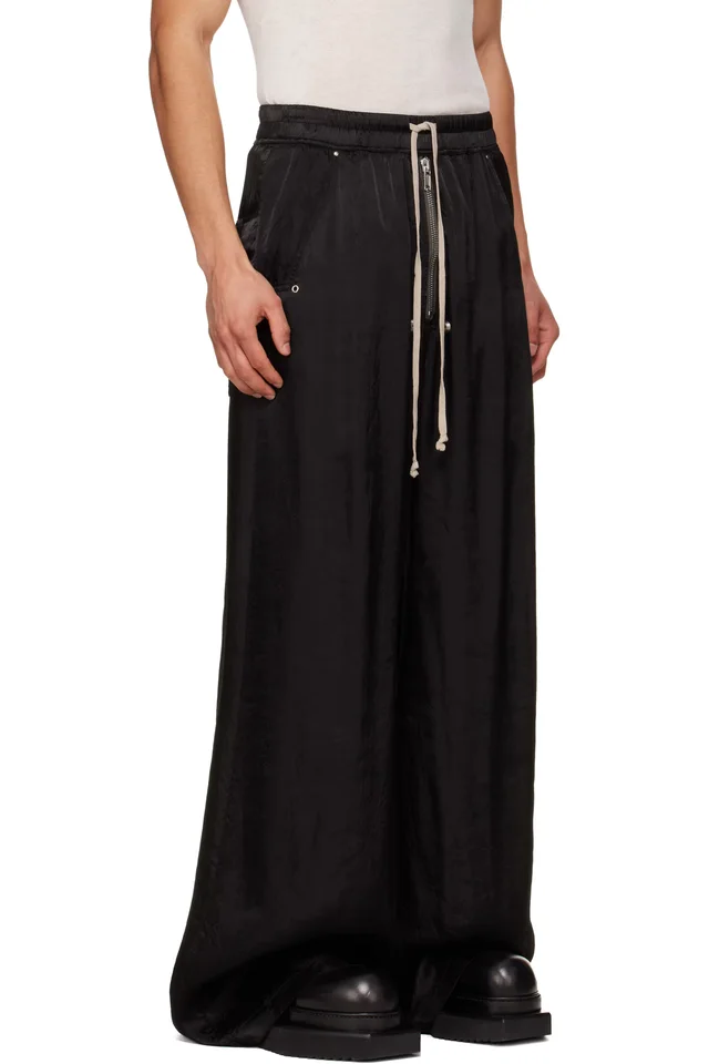 Rick Owens Black Temple Wide Bela Trousers, photo 2 of 4 from SSENSE