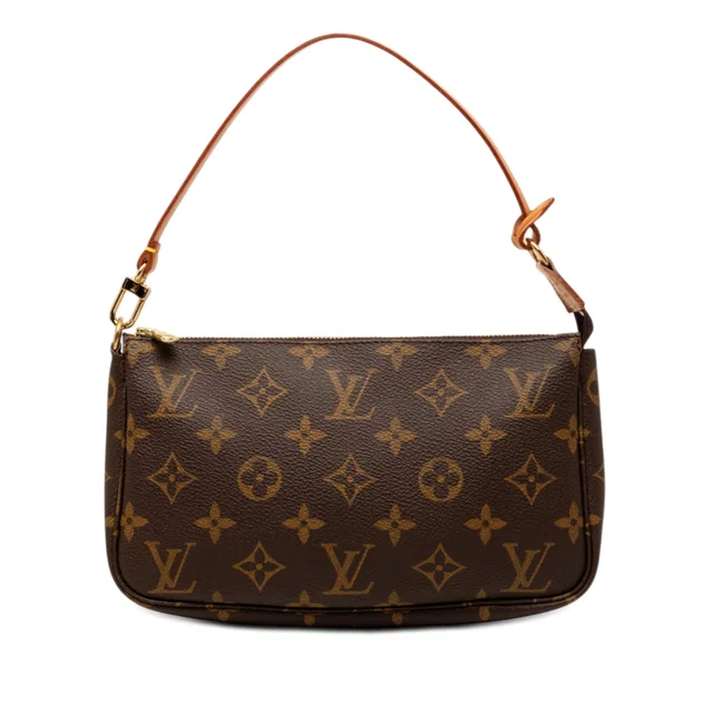 Brown Louis Vuitton Monogram Pochette Accessoires Shoulder Bag in Brown Coated canvas from Designer Revival