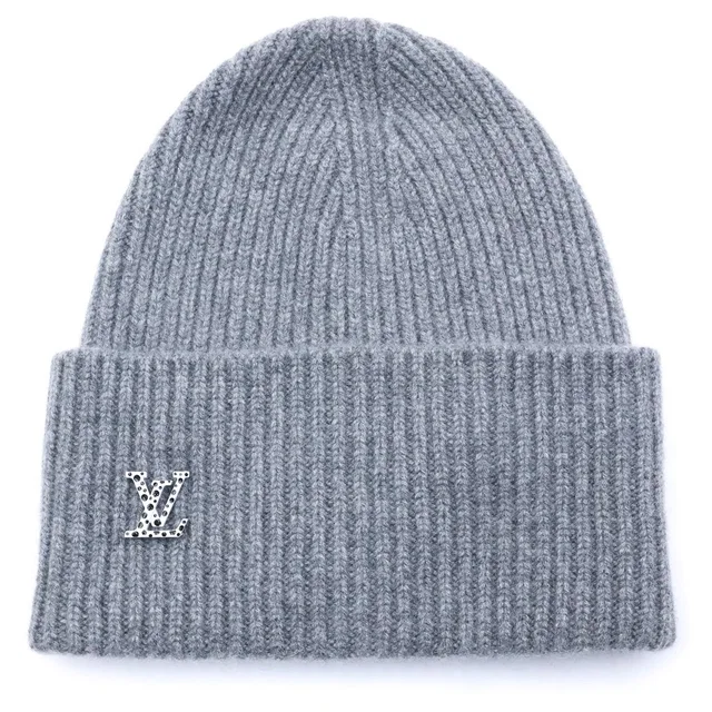 Louis Vuitton Yayoi Kusama Infinity Dots Beanie Anthracite Bonnet Knit Hat in Cashmere from The Reluxe