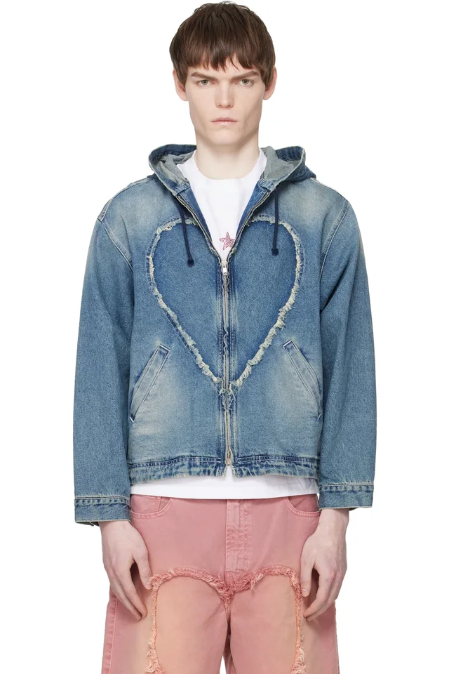 Blue 'The Love' Denim Jacket, image 1 of 1 from SSENSE