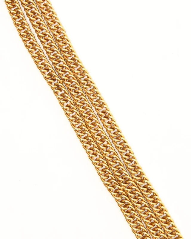 Chanel Vintage Lion Medallion Triple Chain Belt 75 from A Retro Tale, photo 5 of 5