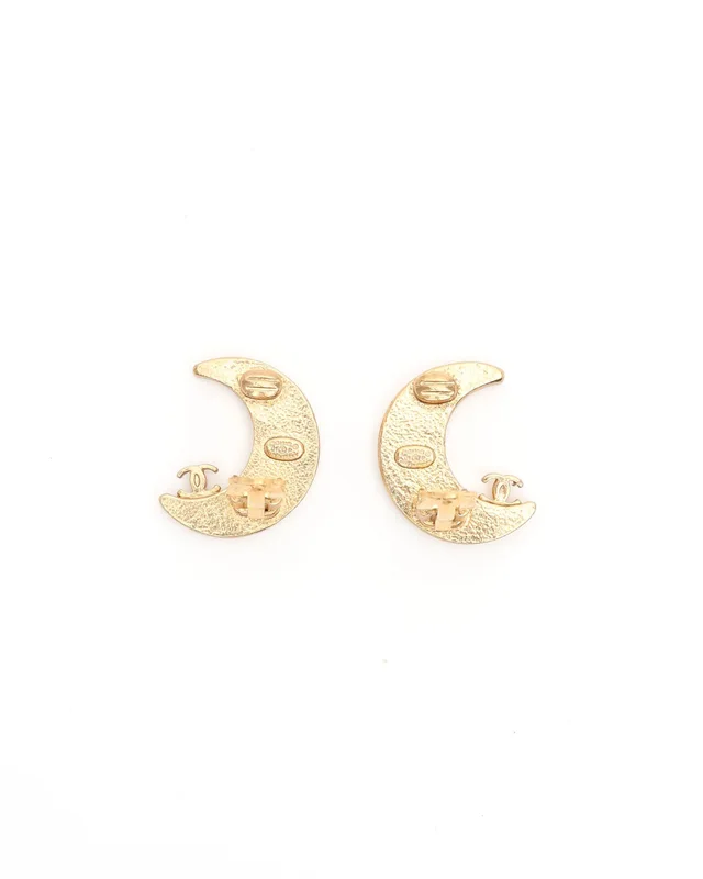 Chanel Coco Mark Rhinestone Clip-on Earrings from A Retro Tale, photo 3 of 3