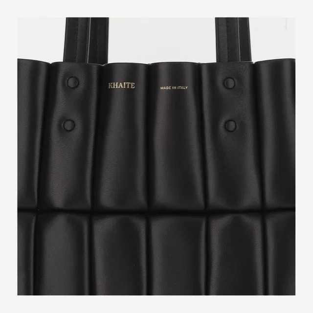 Khaite Zoe Tote Bag — Black Lambskin in Black Lambskin from HEWI