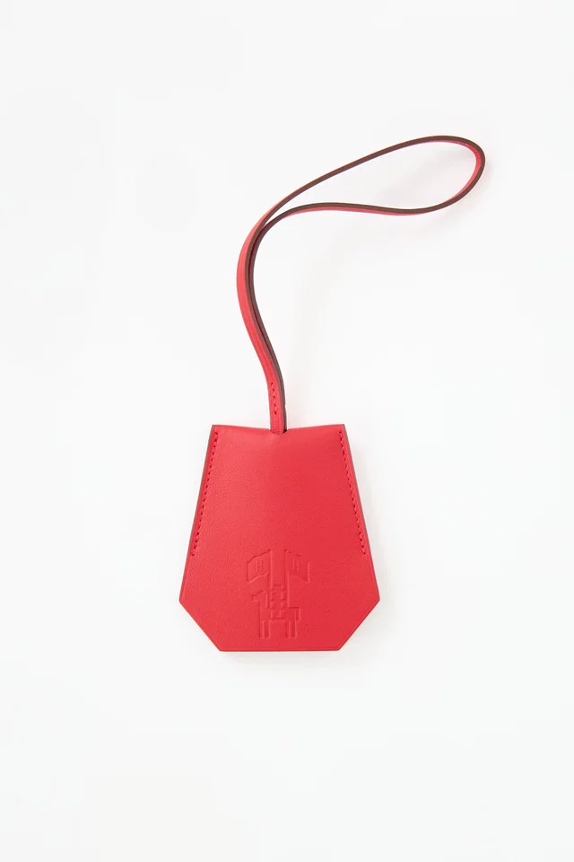 Hermès Geranium Swift Clochette Clés Keychain in Swift leather from VSP Consignment