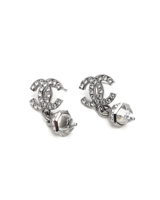 Chanel Coco Mark Rhinestone Dangling Earrings from A Retro Tale, photo 2 of 2