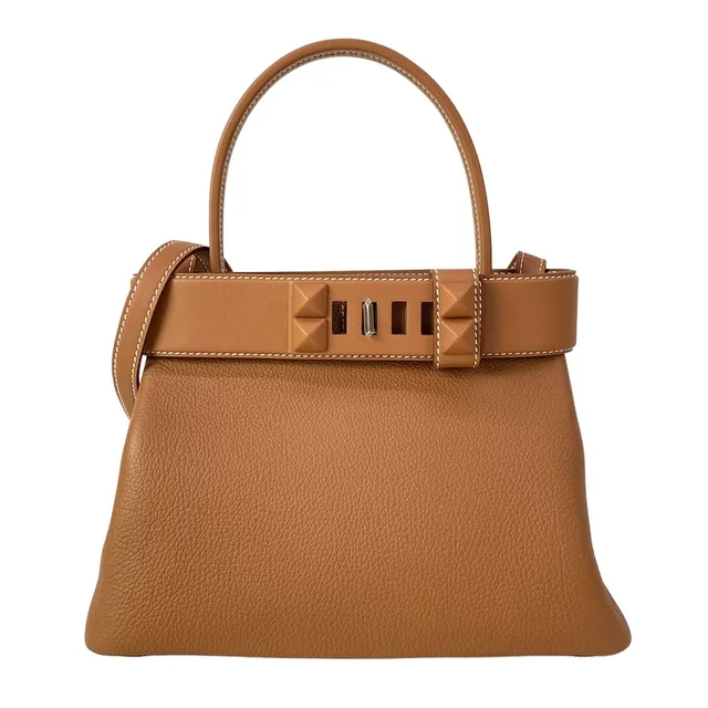 Hermès Handbag Medor Gold Silver in Gold Togo leather from The Reluxe