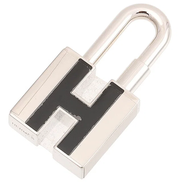 Hermès H Cadena Charm Silver/Black in Black from VINTAGE QOO TOKYO