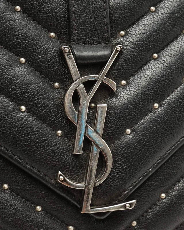 Saint Laurent Studded College Bag in Leather from A Retro Tale, photo 6 of 10