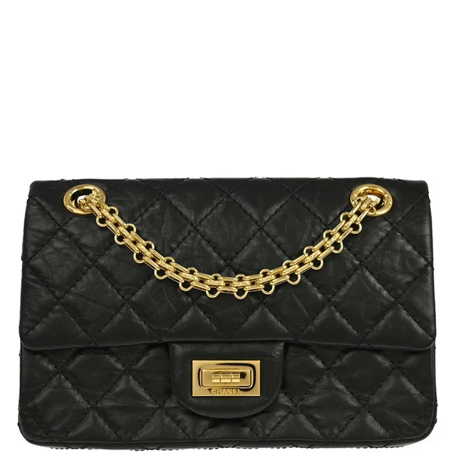 Chanel 2019 Black Calfskin Mademoiselle Lock Shoulder Bag in Black Calfskin from AMORE Vintage Tokyo