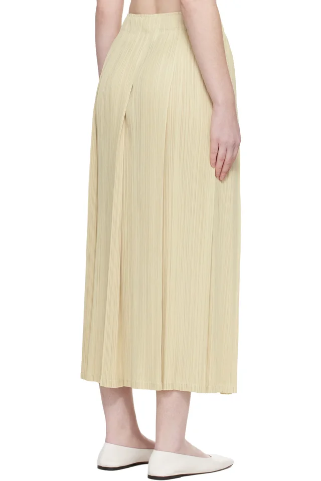 PLEATS PLEASE ISSEY MIYAKE Beige Monthly Colors December Maxi Skirt, photo 3 of 4 from SSENSE