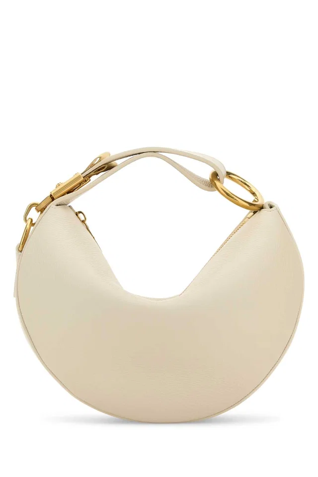 Burberry Curved Calf Leather Shoulder Bag — Beige in Beige Calfskin from HEWI