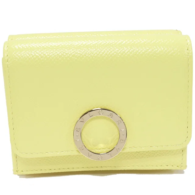Bvlgari Grained Calfskin Trifold Wallet in Caviar leather from LuxUness